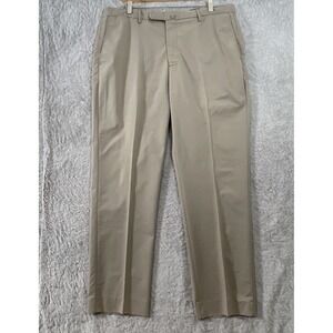 Peter Millar Men Pants Beige‎ Performance Golf Sport 38x32 Straight Office READ